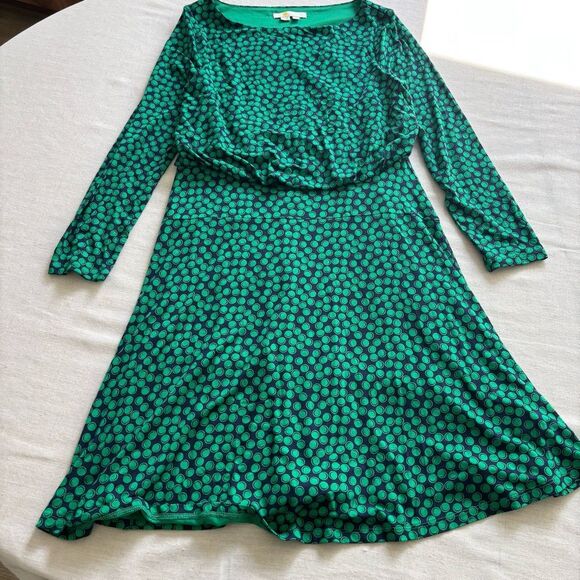 Boden Nellie Long Sleeve Green Jersey Dress Size 4R - Picture 2 of 9